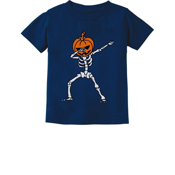 Tstars Boys Unisex Halloween Party Shirt Kids Jack O' Lantern Dabbing Pumpkin Halloween Dab Skeleton Day of the Dead Spooky Trick or Treat Funny Humor Gifts Toddler Kids Birthday Gift T Shirt
