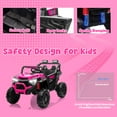 thumbnail image 3 of 24V Ride on Toy Cars, Kids Ride on UTV Cars with Remote Control, Battery Powered Electric Car for Kids Boys Girls 3-6 w/Bluetooth and Lights, 4 Wheelers Drive, Pink, 3 of 7