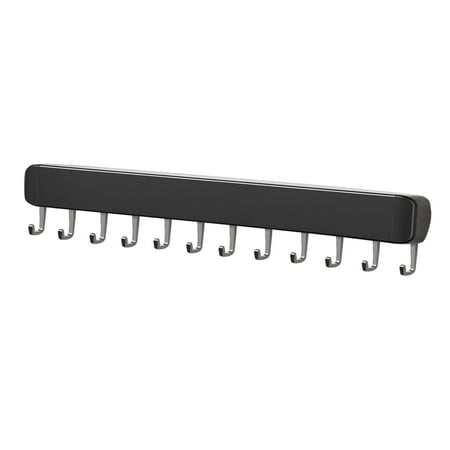 

Kitchen Utensil Hanger Wall Mounted Adhensive Hooks No Drilling Removable And Adjustable Utensil Organizer With Many Hooks For Hanging Cutleries Mugs Spoons