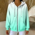 thumbnail image 5 of Womens Zip Up Sweatshirts, Hoodies for Women Fall Fashion Loose Fit Ombre Tie Dye Ribbed Knitted Long Sleeve Pullover with Pockets, 5 of 6