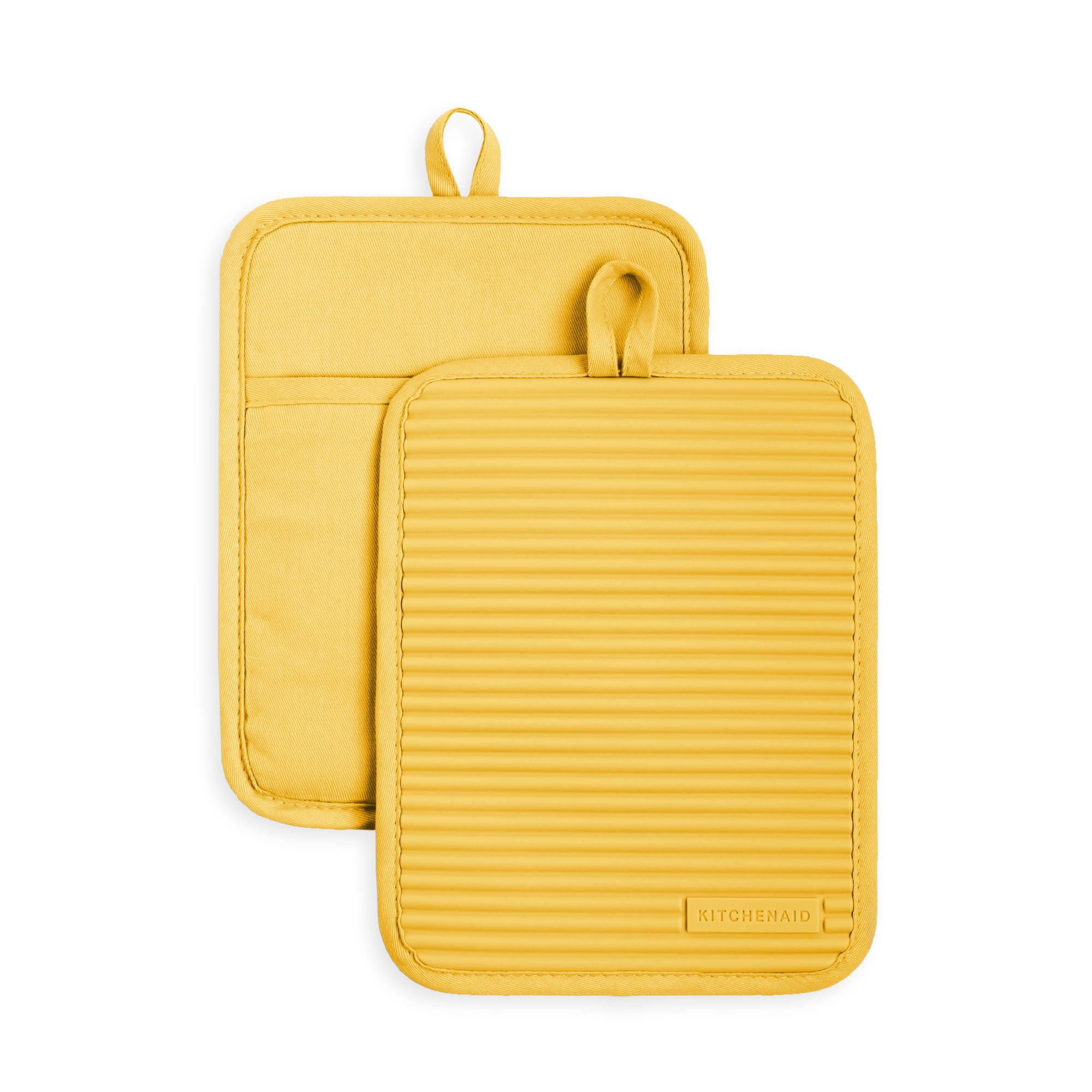 KitchenAid Beacon Two-Tone 2-Pack Pot Holder Set Majestic Yellow