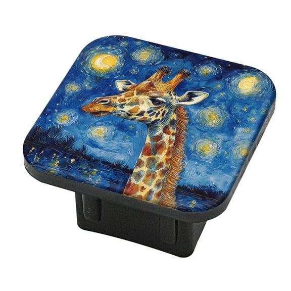 Hitch Cover Fits For 2-Inch Hitch,Giraffe Against A Starry - Night - Style Backgroundrubber Trailer Hitch Cover Tube Plug Insert,Car Exterior Accessories, Receiver Tube Hitch Plug