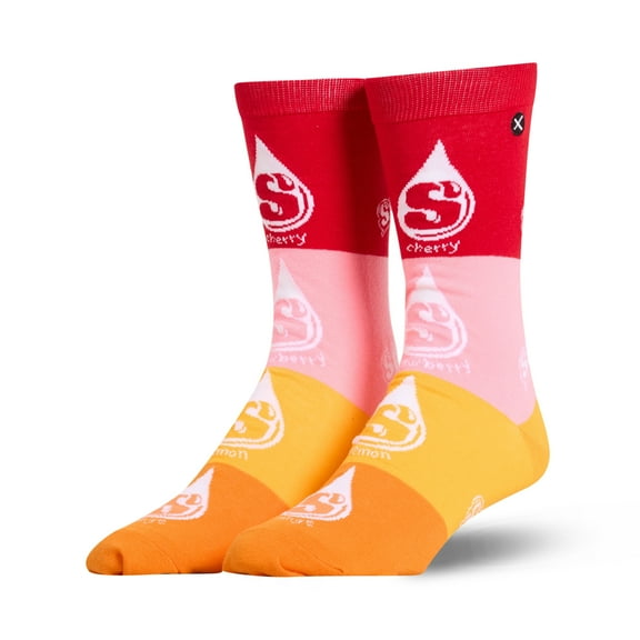 Cool Socks – Starburst Chews Crew Socks – Size Large for Men & Women – Juicy Candy Graphic – Comfy