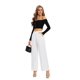 thumbnail image 2 of Pantalones anchos FUNYYZO pantalones de negocios de cintura alta para mujer, 2 of 6