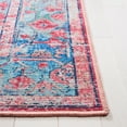 thumbnail image 4 of SAFAVIEH Serapi Mia Oriental Machine Washable Runner Rug, Light Blue/Red, 2' x 9', 4 of 12