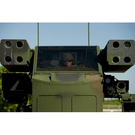 November 5 2011 - US Army Specialist operates an Avenger missile system during Vigilant Shield 2012 at Naval Air Station Key West Florida Poster
