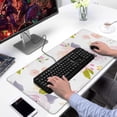 thumbnail image 2 of Purple and Pink Watercolor Flowers Desk Mouse Pad Pad Mouse Waterproof Non Slip for Office Home Work Gaming Table Tables Gaming Rubber Base Mousepad with Stitched Edges 35.4x15.7inches, 2 of 7
