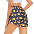 thumbnail image 3 of Vsdgher Cute Puffer Fish Print Women's Running Double Layer Shorts High Waisted with Pockets Elastic Yoga Workout Athletic Gym Sports, 3 of 8