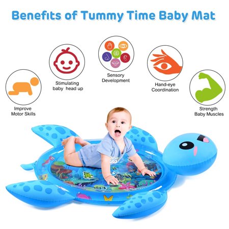 Magifire Tapis D Eau De Temps De Ventre Tapis D Eau Gonflable Pour Bebe Nouveau Ne Jouets Pour Bebes Cadeaux Pour 3 6 9 18 Mois Garcon Fille Forme De Tortue De Mer Walmart Canada