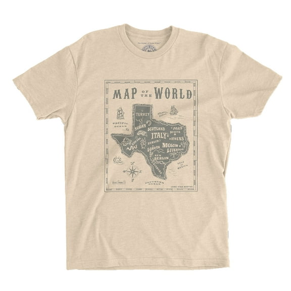 Lone Star Roots - Map of The World T-Shirt