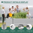 thumbnail image 3 of Land Guard 6x3x3ft Raised Garden Beds Rectangle Outdoor,Easy Assembly Durable Deep Raised Garden Bed,Galvanized Metal Planter Box for Vegetables,Starlight Silver, 3 of 7