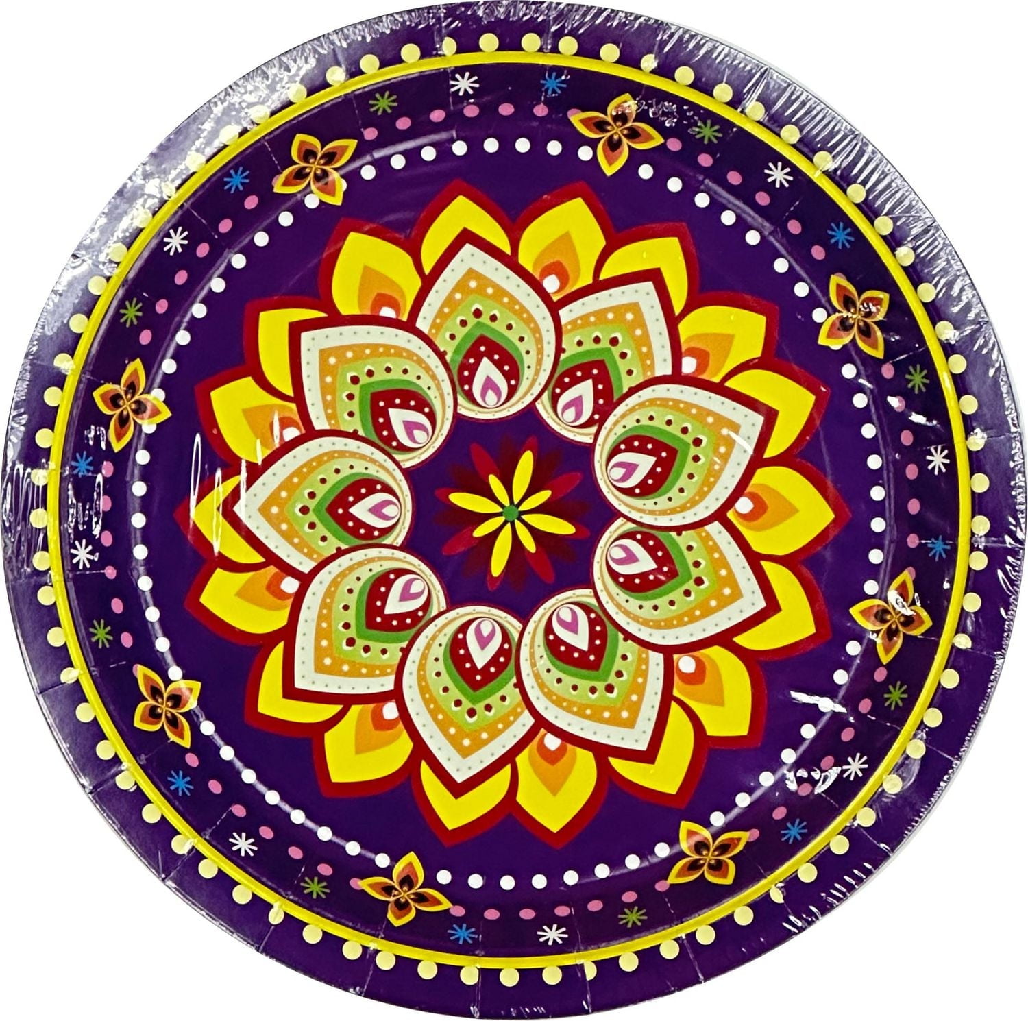 Diwali Paper Plate, 6.87" x 6.87". 12ct