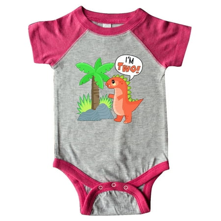 

Inktastic I m 2! Cute Dinosaur Birthday Tyrannosaurus Gift Baby Boy or Baby Girl Bodysuit