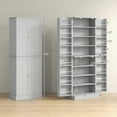 thumbnail image 3 of HOMCOM 65" Kitchen Pantry Cabinet with Adjustable Shelves Spick Racks Gray, 3 of 8