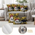 thumbnail image 6 of Sunflower Rooster Pillow Covers 2 Pack Farmhouse Animal Rustic Butterfly Floral Country Pillowcase Waterproof Outdoor Throw Pillow Cover for Patio Garden Square Cushion 18”x18”, 6 of 9