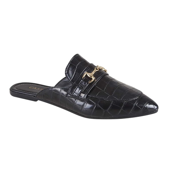 Zapato Piso Mujer Casual Negro destalonado Castalia Casual