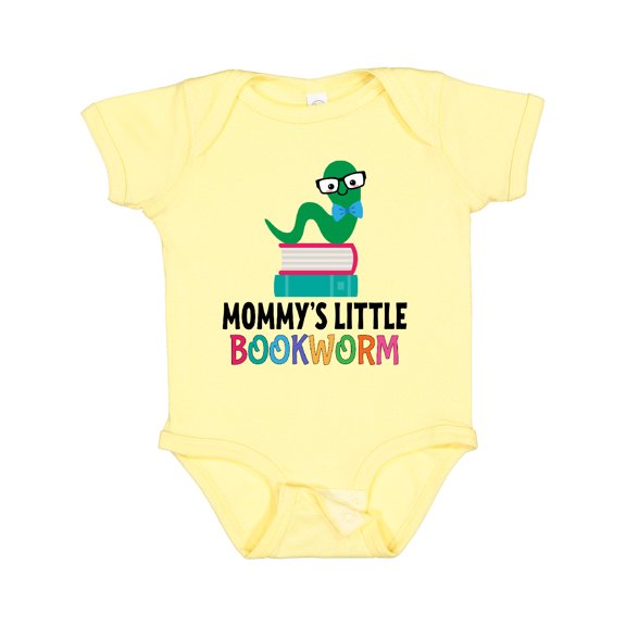 Inktastic Mommys Little Bookworm Boys or Girls Baby Bodysuit