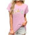 thumbnail image 3 of TaTaai Fashion Casual Women T Shirt Cotton Easter Print Crew Neck Short Sleeve Loose Fit Soft Breathable Lightweight Daily Holiday Street Wear Top Gift, 3 of 6
