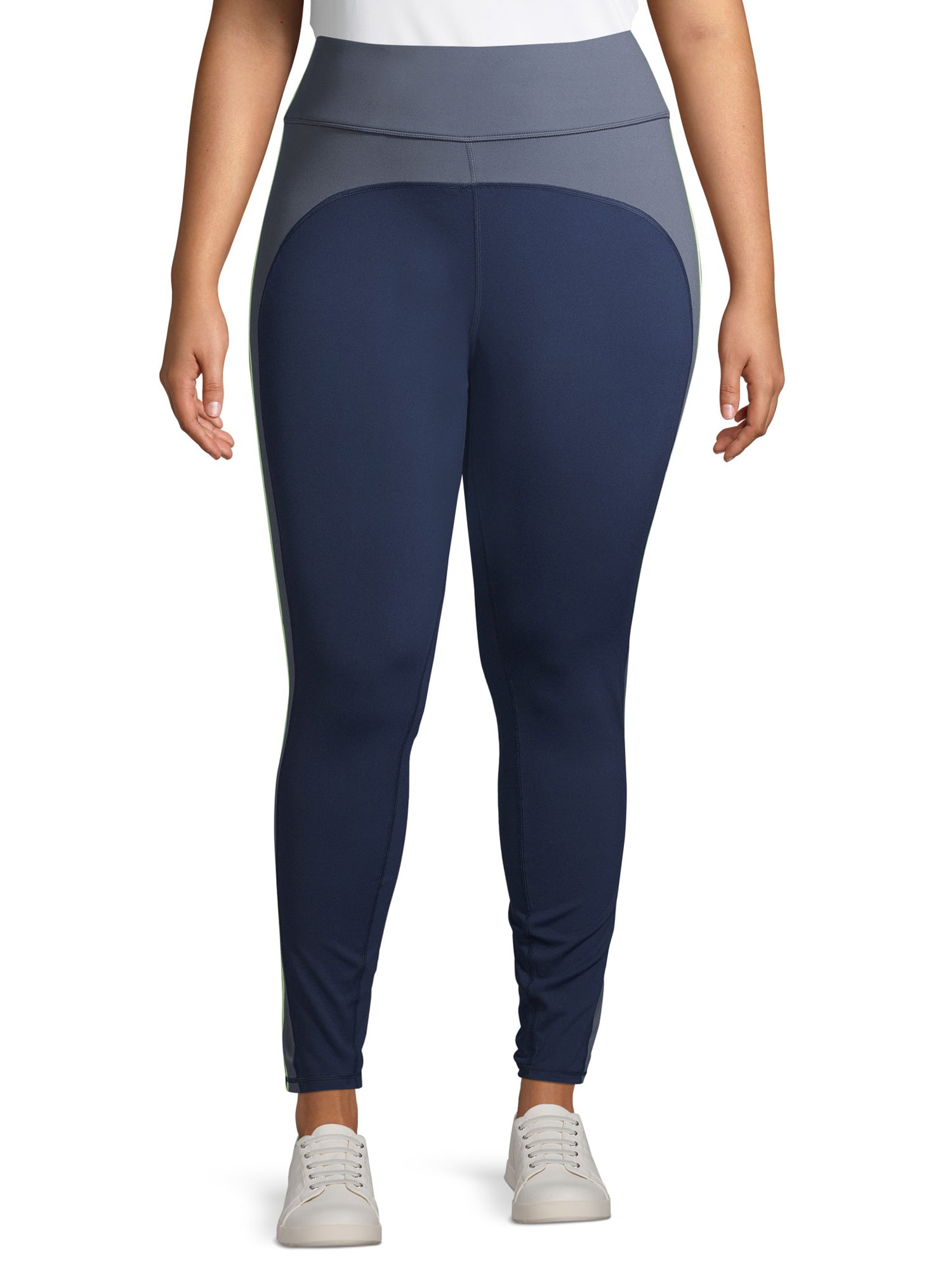 Avia / Color Block Athletic Stretch Leggings Yoga Pants Zip Pocket / Size  XS 0-2 