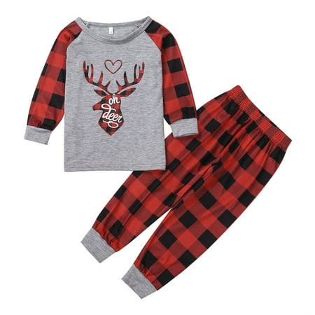 Matching Family Christmas Pajamas Sets, Christmas Deer Head Printed ...