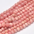 thumbnail image 1 of Round Natural Rhodochrosite Bead Strands 5mm Hole: 0.8mm about 90pcs/strand 15.5 inch, 1 of 2
