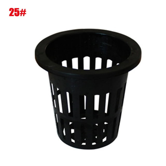 EIMELI 100Pcs Garden Plastic Net Cups Planting Basket Cup Set Slotted Mesh Net Cups Wide Lip Bucket Basket for Hydroponics New