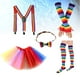 thumbnail image 4 of EeaseMX Kit de falda tutú arcoíris con lazo colorido, guantes largos, medias, tirantes, conjunto de accesorios para disfraces (niño), 4 of 7