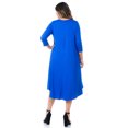 thumbnail image 4 of Pastel by Vivienne Women's Swing Midi Dress Plus Size Royal Blue XXX-Large, 4 of 4