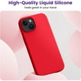 thumbnail image 2 of Compatible with iPhone 15 Case, Silicone Shockproof Slim Thin Phone Case for iPhone 15 (6.1 inch), (Red), 2 of 12
