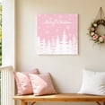 thumbnail image 6 of Canvas Wall Art, Pink Christmas Trees Framed Canvas Prints for Bathroom Kitchen, Winter Xmas Snowflakes Pine Forest Gallery Wrapped Wall Decor for Home Office, Gifts, 10"x10" Ship Next Day, 6 of 9