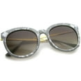 thumbnail image 4 of sunglassLA - Womens High Fashion Oversized Marble Finish Metal Temple Round Sunglasses - 55mm, 4 of 4