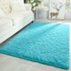 thumbnail image 2 of Alfombra Merelax Soft Fluffy Blue Shaggy para dormitorio, 90 x 150 cm, 2 of 7