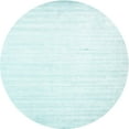 thumbnail image 1 of Ahgly Company Machine Washable Indoor Round Contemporary Light Slate Blue Area Rugs, 7' Round, 1 of 7