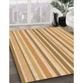 thumbnail image 2 of Ahgly Company Indoor Square Patterned Macaroni and Cheese Yellow Area Rugs, 3' Square, 2 of 6