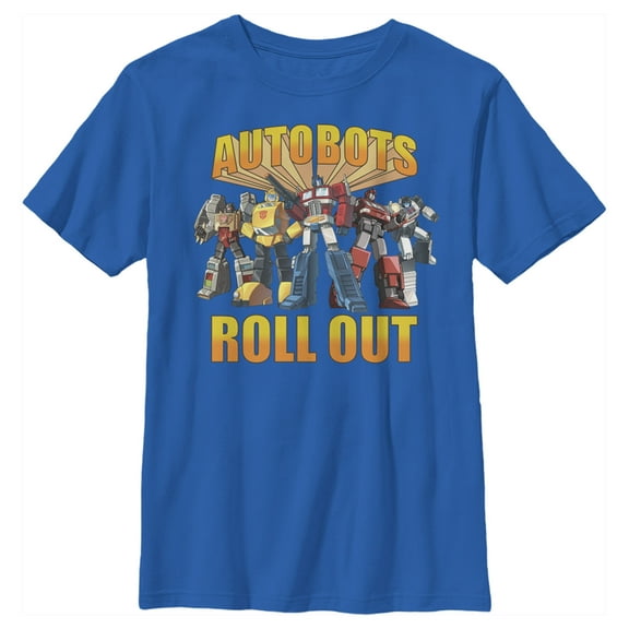 Boy's Transformers Autobots Ready to Roll Out Graphic Tee Royal Blue Large
