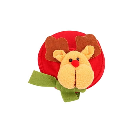

Veki Absorbent Cute Pattern Christmas Home Round Holiday Decorations Dinner Place Mats for 4