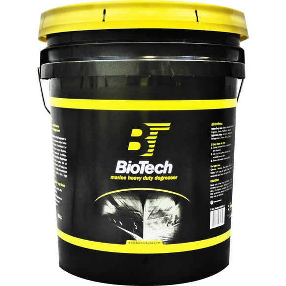 BioTech Dégraissant Marin Ultra Puissant, Dégraissant Industriel Puissant, 100 % Concentré, Dégraissant Puissant (Seau de 5 Gallons)