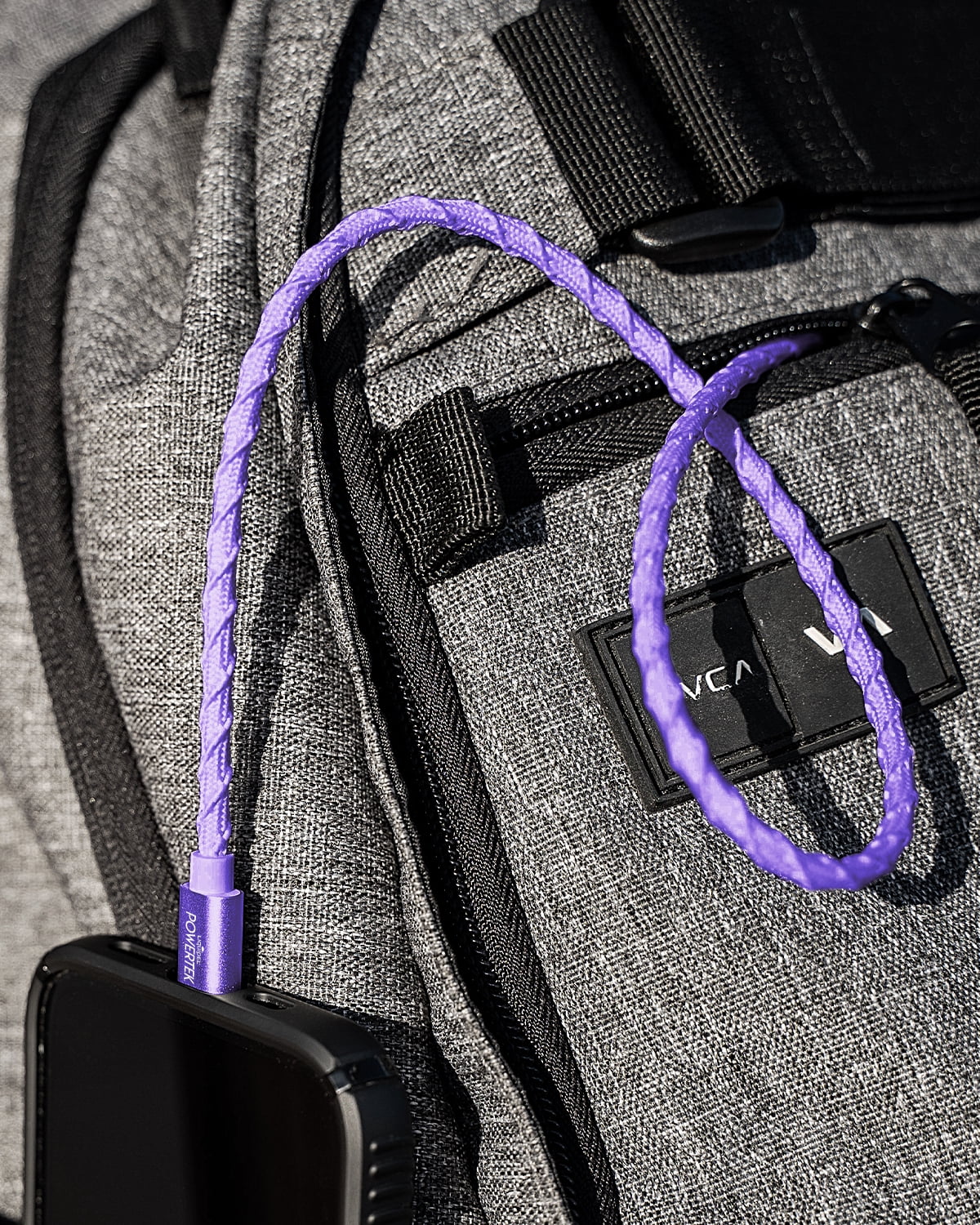 Liquipel Powertek iPad & iPhone Charger Cable, Fast Charging 6ft MFI Certified Lightning to USB Cord, Twizzler Purple