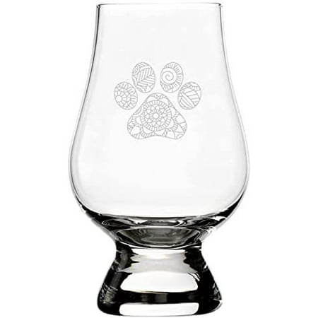

Paw Mandala 2 Puppy Love Paw Prints Etched 6.5oz Whisky Glass
