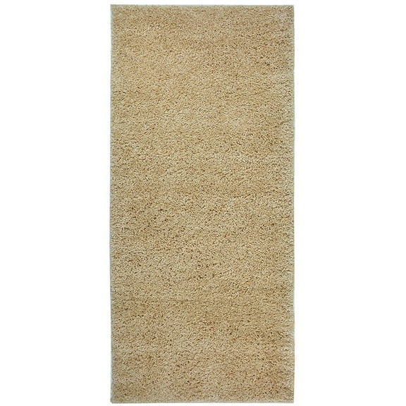 New Shaggy Collection Solid Color Shag Rug Different Color Options Available (Beige, 3'3"x10' Runner)