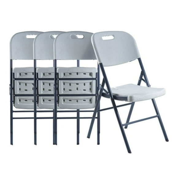 Silla Plegable LOOMBER Set de 4 Blanca