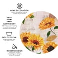 thumbnail image 3 of Lsque Sunflower 5 Pattern 4" Drink Coasters Set of 4, PVC Leather Absorbent Coasters, Table Coaster Set Decorative Coffee Cup Coasters Housewarming Gift -Round Shape, 3 of 6