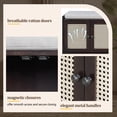 thumbnail image 4 of GZXS Shoe Storage Bench with Seat Cushion, Entryway Bench with 4 Doors, Door Rack and Adjustable Shelves, Easy to Assemble, 47.4"W x 15.7"D x 19.7"H, Espresso, 4 of 10