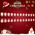 thumbnail image 2 of Yoyauz 24 PCS Christmas Fake Nails Shining Red Snowflake Design Short Fake Nails, Christmas Holiday Red Nails Used for DIY Nail Decoration in Winter, 2 of 9