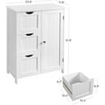 Ubesgoo Bathroom Storage White Floor with 3 Large
