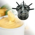 thumbnail image 2 of Fondue Pot Set Fondue Pot Multipurpoise Outdoor Camping with 6 Sticks Stainless Steel Chocolate Cheese Fondue Pot, 2 of 5