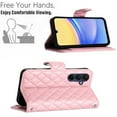 thumbnail image 5 of Allytech Wallet Case for Samsung Galaxy A24 4G, Luxury PU Leather Shockproof Protective Flip Cover for Women Girls, Kickstand Folio Case with Card Slots Holder Wrist Strap Lanyard - Pink, 5 of 7