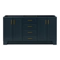 Ariel Taylor 66 Inch Double Sink Base Cabinet In Midnight Blue