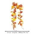 thumbnail image 3 of Lighted Fall Maple Leaf Garland 78.7IN Thanksgiving Autumn Vine Decor Warm White LED Harvest Garland for Fireplace Porch Indoor Outdoor Seasonal Arrangement, 3 of 6
