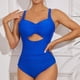 thumbnail image 3 of Gibobby Traje de baño sexy de una pieza Traje de baño para mujer Traje de baño sexy con cuello en V profundo y espalda(Azul,G), 3 of 5